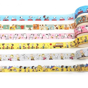 Nastro adesivo Peanuts 6 tipi / Nastro Washi Snoopy / Scrapbooking / Decorazione / Adesivi Planner / Diario / Materiale scolastico / Fai da te immagine 10