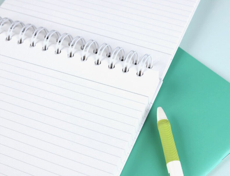 Lined Notebook / Grid Notebook / Dot Notebook / Spiral Etsy