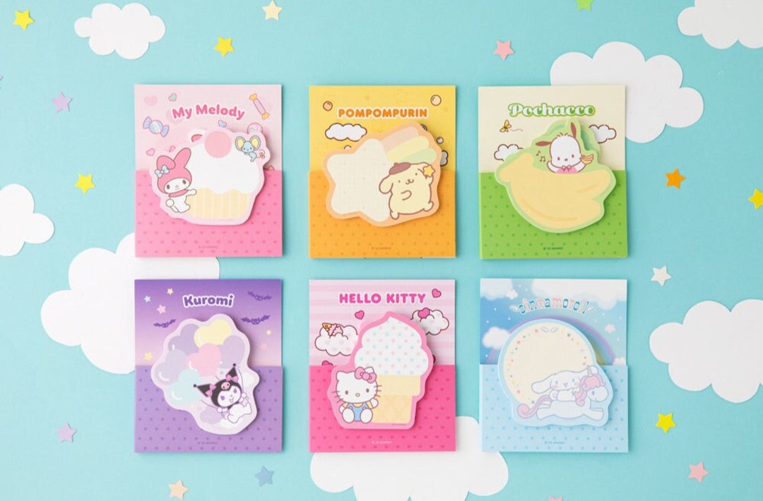 Cartoon Sanrio Note Book Cute Hello Kitty Melody Cinnamoroll Kuromi Message  Notepad School Office Supplies Stationery