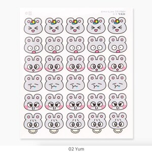 Planner Stickers animals Emotion / 8sheets / Uncut Stickers ...