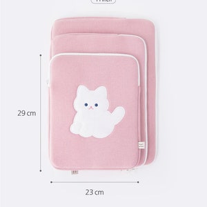 Illust Tablet Pouch 11 6types / 11 inch iPad Air Sleeve, 11inch iPad Pro Case, Laptop Sleeve, Embroidery, Tablet Pouch, School Supplies image 9