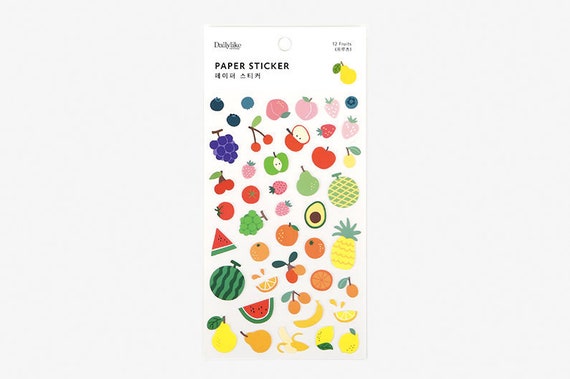 Planner Stickers 12 Fruits / Journal Stickers / Scrapbooking | Etsy