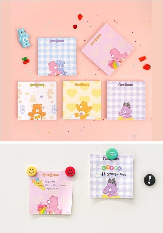 Care Bear Memo Pad 5types / Bear Notepad / Writing Paper Etsy