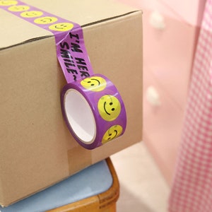 Box Tape Smile Series / Wrapping Packing Tape / Box Deco Tape / Adhesive Tape / Pattern Tape / Packaging Tape / Packing Tape dubudumo image 4