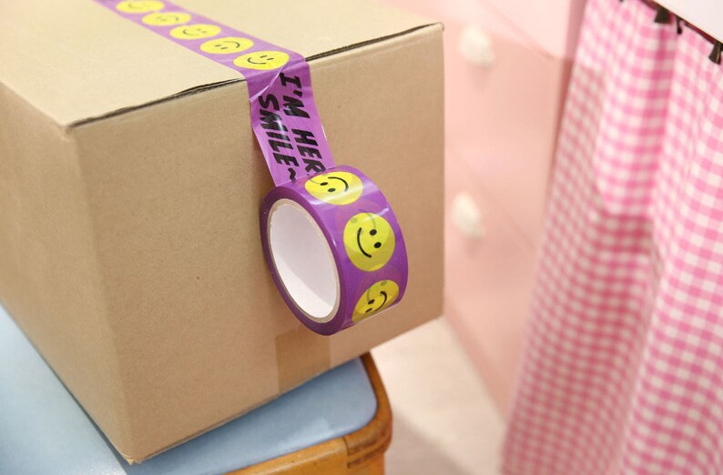 Box Tape Smile Series / Wrapping Packing Tape / Box Deco Tape / Adhesive Tape / Pattern Tape / Packaging Tape / Packing Tape dubudumo image 4