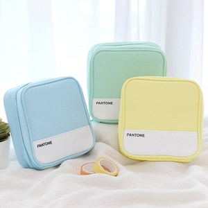 Square Multi Pouch [4colors] / Cable Pouch / Makeup Pouch / Supplementary Battery Pouch / Travel Pouch / Zipper Pouch / Office Supplies