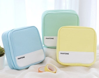 Square Multi Pouch [4colors] / Cable Pouch / Makeup Pouch / Supplementary Battery Pouch / Travel Pouch / Zipper Pouch / Office Supplies