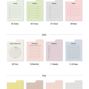 Index Sticky Notes 20types / Bookmark Sticky Note / Notepads, Notepad, Memo Pad / Korean Stationery / Scrapbooking School Supplies 画像 10