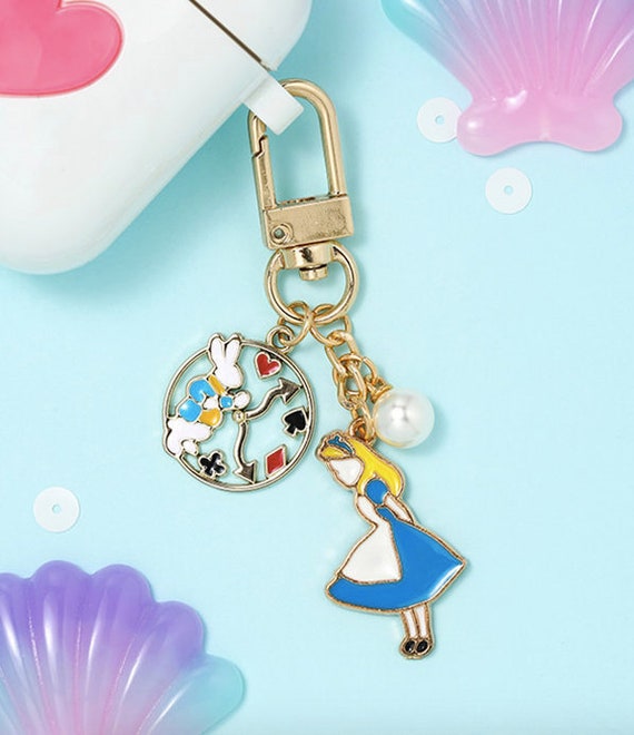 12 Alice in Wonderland Keychain for Kids Birthday Party Favor Gifts