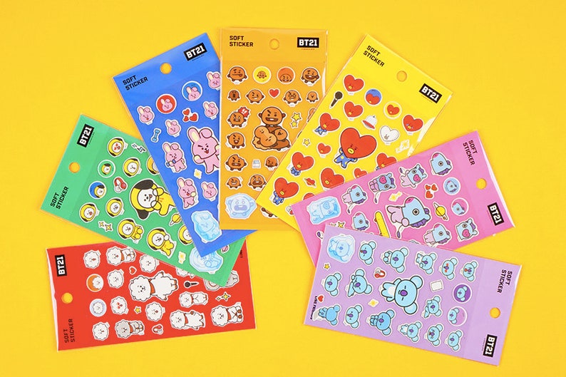 BT21 Planner Stickers / BTS Soft Stickers / Scrapbooking / Decoration / Journal / Planner Supplies / DIY / Diary Deco Stickers image 6