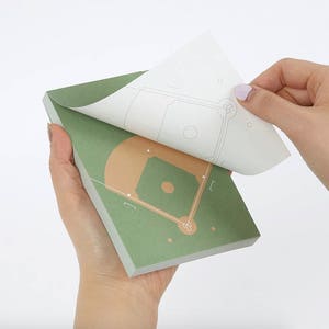 Sports Notepad [ Baseball ] / Baseball Stadium Memo pad / Personalized Notepad / Notepads / Memo pad / sticky note / Stationery/Scrapbooking