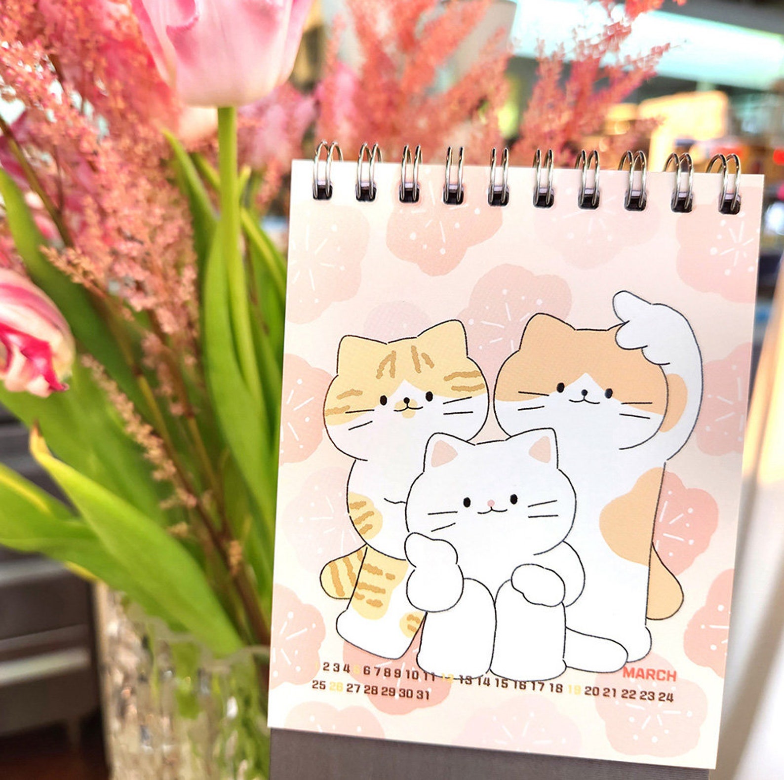 2023 Cat Desk Calendar / 2023 Desk Calendar / Simple Calendar Etsy