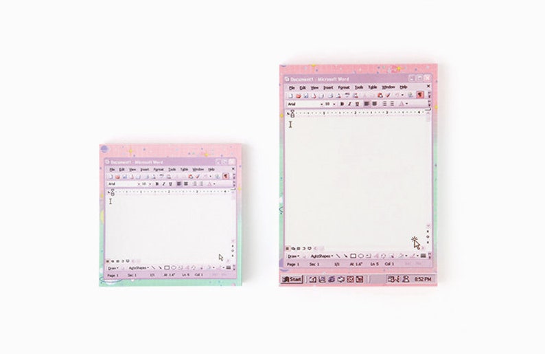 Word Violet Notepad L / Pink Notepads / Memo Pad / Stationery / Scrapbooking / Organize / Christmas Gift / Cute Notepad / Kawaii Notepad image 4