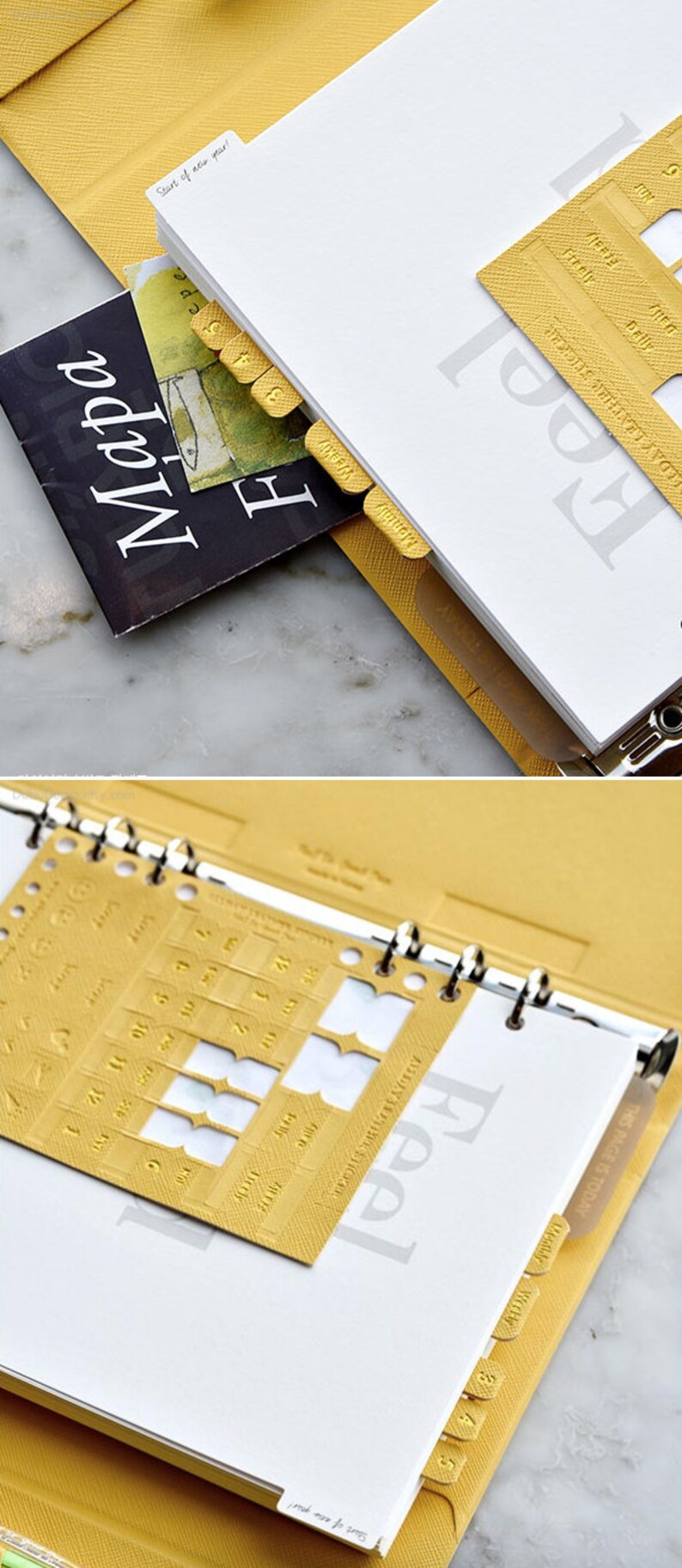 Leather Index Stickers V.6 8colors / Tabs Stickers / Planner Etsy