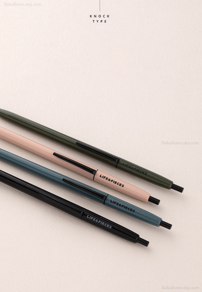 0.5mm Black ink Slim Ballpoint Pen 10 Colors / Colorful Pens / Writing Tools / Journal Pen / Planner Pen / Planner Accessory / Pen Set image 2