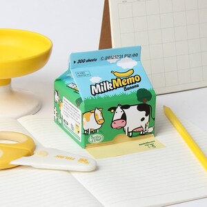 Notepad [Banana Milk] / 300Sheets / Notepads / Personalized Notepad / Memo pad / Sticky note / Stationery / Scrapbooking