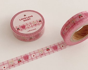 Love Love Daisy Washi Tape / Masking Tape / Scrapbooking / Decoration / Planner Stickers / Planner Tape / Journal / Craft Supplies / DIY