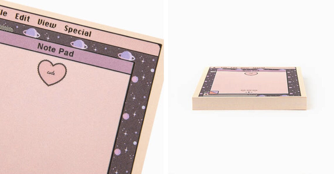 Pink Heart Notepad S / Pink Notepads / Memo Pad / Stationery Etsy