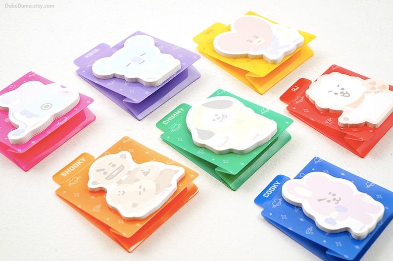 BT21 Sticky Note / BTS Notepad / Colorful Notepads / Memo Pad Etsy