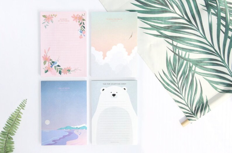 A5 Pastel Notepads / Colorful Notepad / Memo Pad / Sticky Etsy