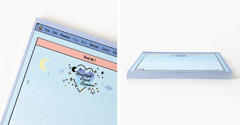 A5 Blue Moonlight Notepad Blue Notepads Memo Pad Stationery Scrapbooking Organize Christmas Gift Cute Notepad Kawaii Notepad