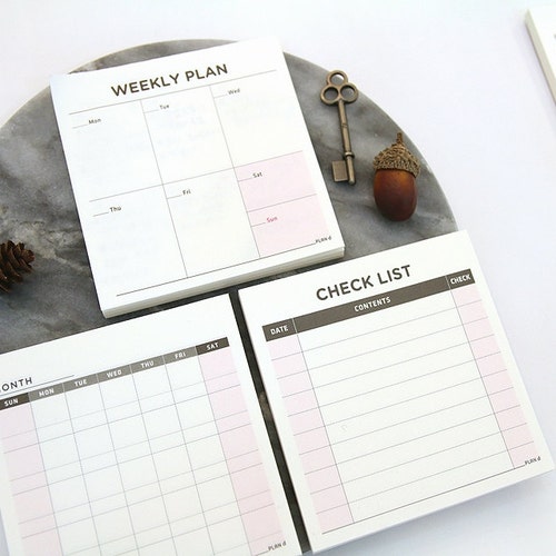 Monthly Planner Sticky Note / Notepad / Notepads / Memo Pad / Etsy