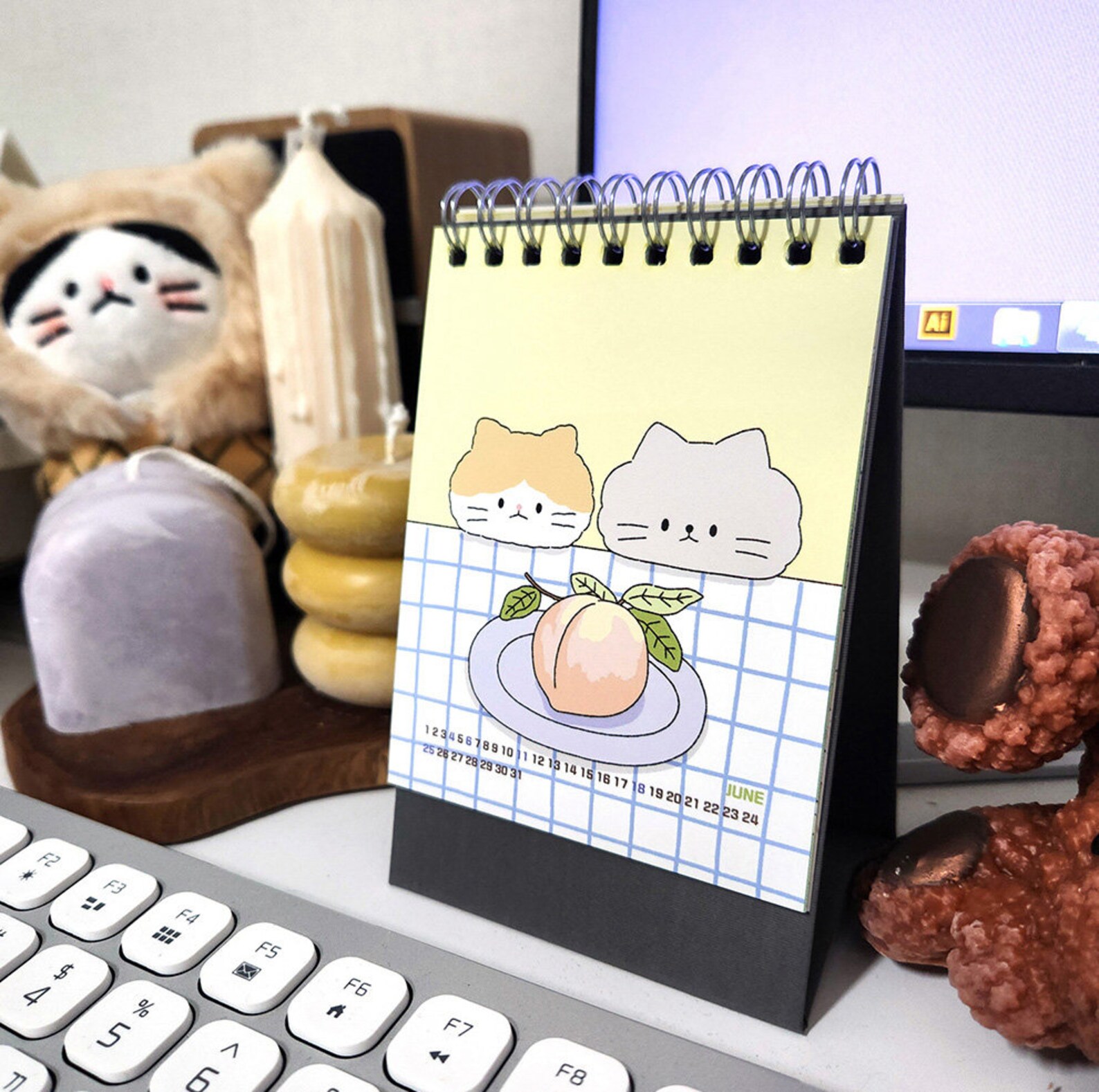 2023 Cat Desk Calendar / 2023 Desk Calendar / Simple Calendar Etsy