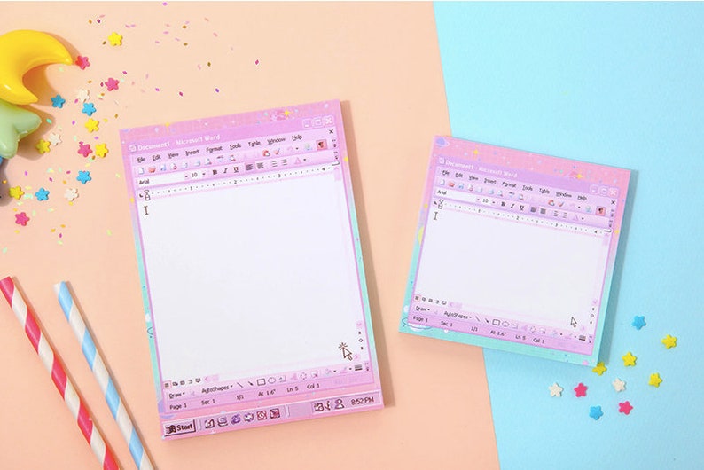 Word Violet Notepad L / Pink Notepads / Memo Pad / Stationery / Scrapbooking / Organize / Christmas Gift / Cute Notepad / Kawaii Notepad image 6