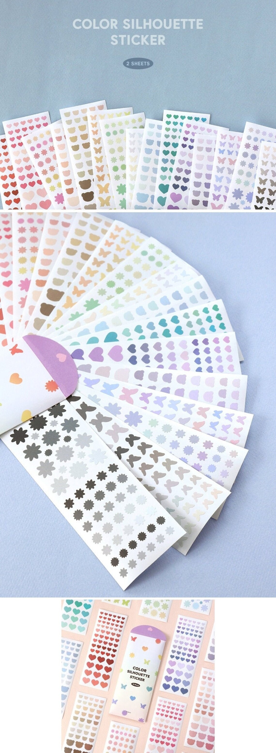 SILHOUETTE Sticker Pack / 8types / Planner Stickers / - Etsy