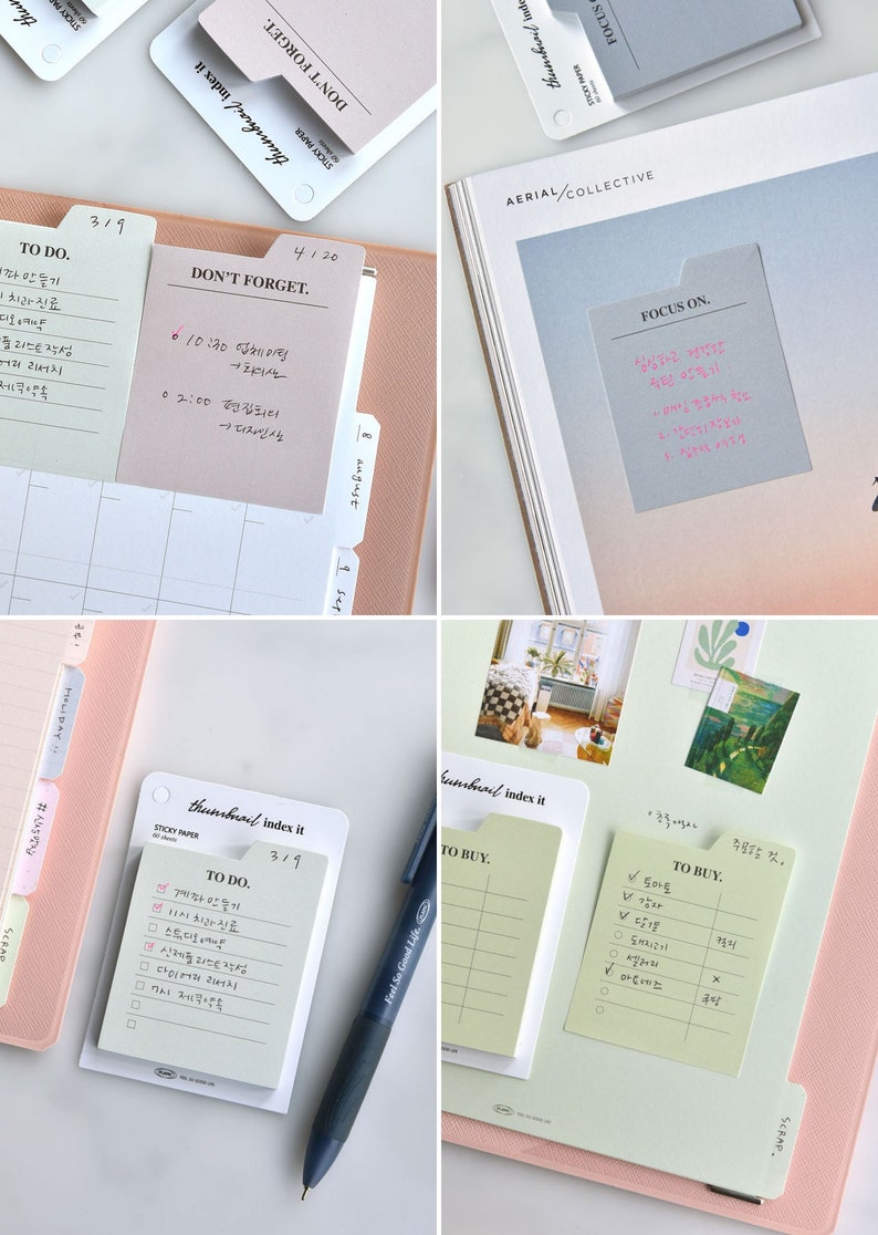 Index Sticky Notes 20types / Bookmark Sticky Note / Notepads, Notepad, Memo Pad / Korean Stationery / Scrapbooking School Supplies 画像 4