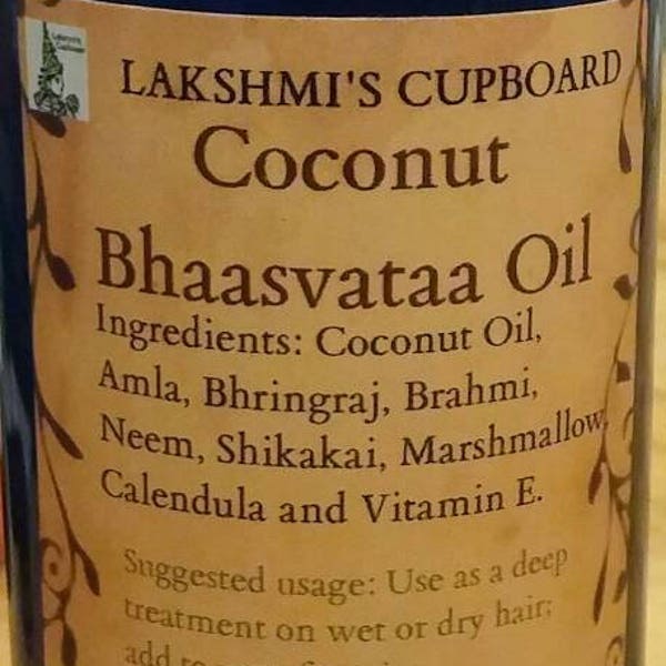 Bhaasvataa Coconut Oil w/ Amla, Shikakai, Neem Bhringraj, Calendula, Marshmallow and Brahmi