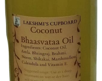 Bhaasvataa Coconut Oil w/ Amla, Shikakai, Neem Bhringraj, Calendula, Marshmallow and Brahmi 16 oz