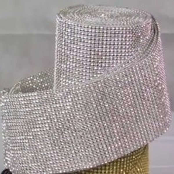 4,75 "x 10 Yards - 9 Farben verfügbar - Diamond Mesh Wrap Roll Sparkle Strass Crystal Ribbon (wählen Sie Ihre eigene Farbwahl)