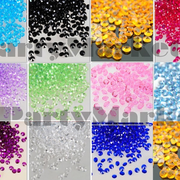 2000pcs Acrylic 4.5mm Diamond Crystal Confetti for Wedding Party Decoration Centerpiece Table Scatters Vase Filler Favor Supplies