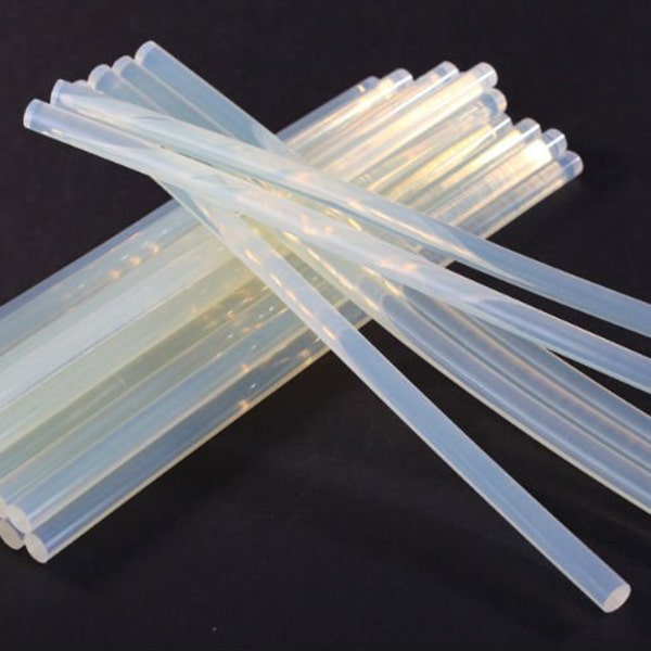 Bulk 100 Pcs Clear White Hot Melt Glue Adhesive Sticks 7.4mm x 4" for Glue Gun Wholesale Lot Floral DIY