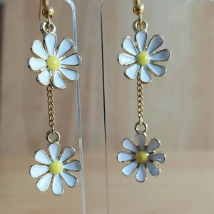 Double Daisy Dangles