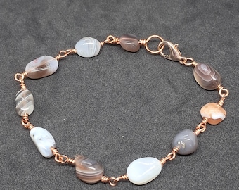 Pulseira de Ágata de Botsuana