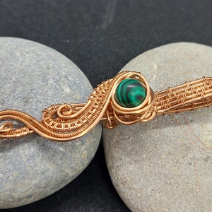 Swirling Malachite Copper Pendant