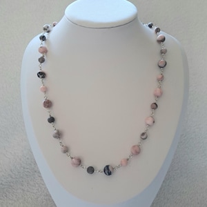 Rhodonite Beaded Necklace