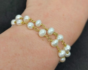 Pulsera de perlas de agua dulce