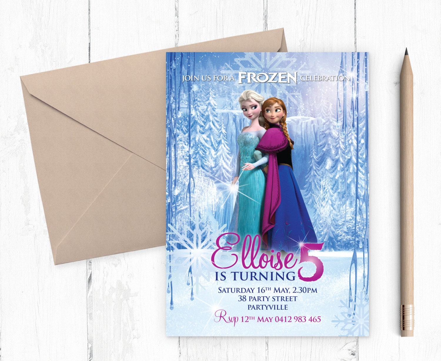 Frozen birthday party invitation / Frozen Invitation / Frozen Etsy
