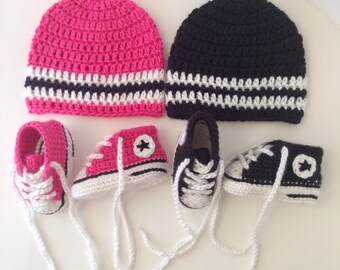 PATTERN* Crochet Converse Sneakers and Hat pattern
