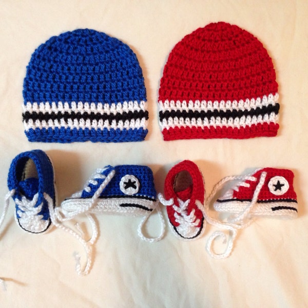 MOTIF* Patron de baskets et bonnet Converse au crochet