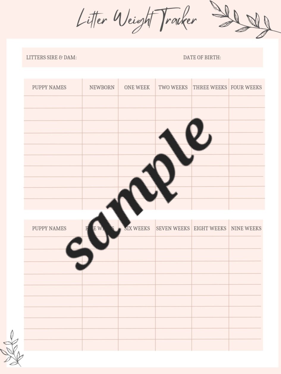 A Complete Record Keeping System for Your Litters and Breeding Business ...