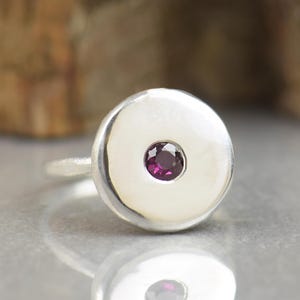 Sterling silver and  Ruby gemstone ring.Artisan handmade ring.Handmade rustic jewelry.Star ring, AAA ruby gemstone