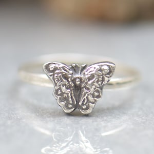 Sterling silver Butterfly ring.Halloween Ring. Cicada ring Mystery magic jewelry.Artisan handmade ring.Halloween jewelry.Moth.Insect Ring