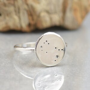 Bague constellation horoscope en argent sterling, bracelet personnalisé pour femme, bague zodiaque, bague de demoiselle d'honneur, cadeau d'anniversaire pour elle