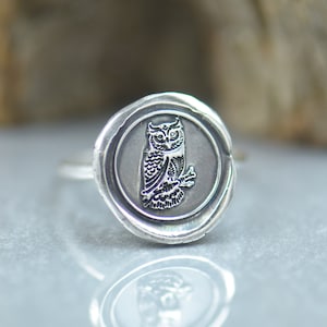 Sterling Silber Eule ring.Insekten Ring. Zikadenring.Handgefertigter Ring.Halloween Schmuck.Eule