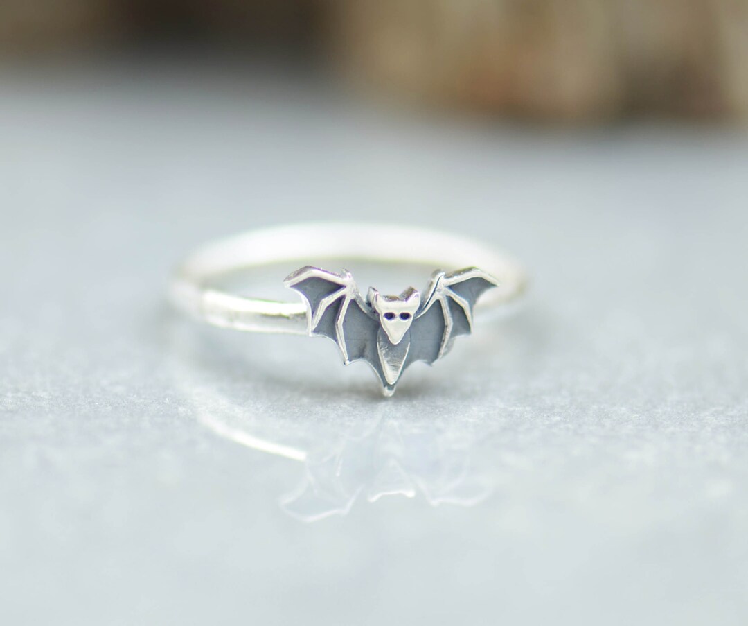 Sterling Silver Bat Ring.halloween Ring. Mystery Magic Jewelry.artisan ...