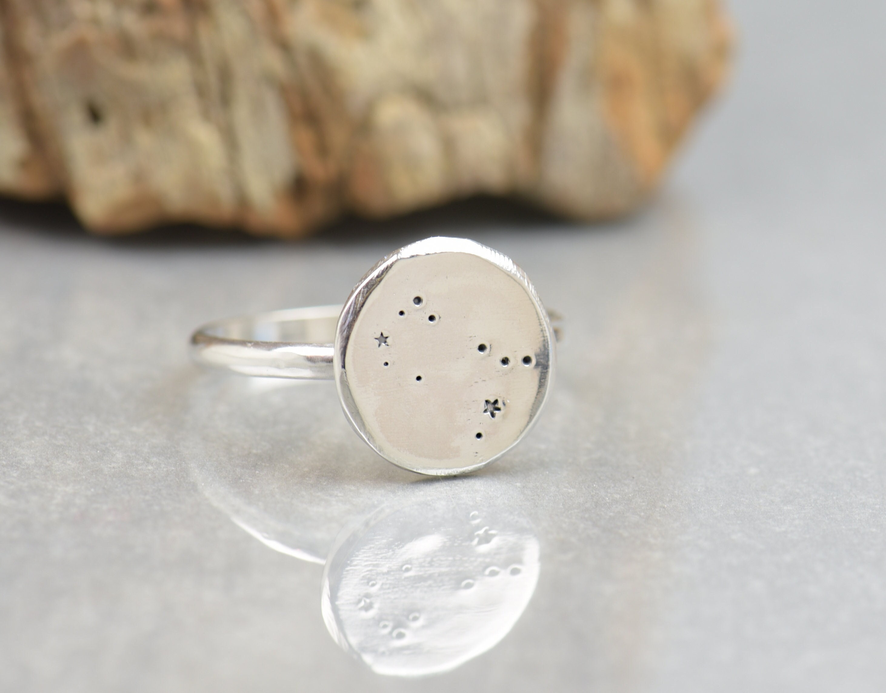 Constellation horoscope sterling silver ring,Personalized Bracelet for Women,Zodiac Ring,Bridesmaid Ring,Birthday Gift for Her